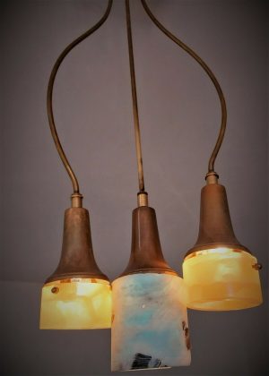 Larimar & Calcite Chandelier
