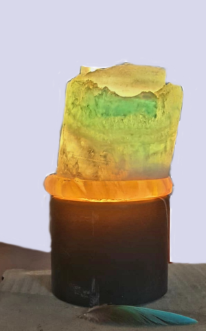 Larimar & Honeycomb Calcite table lamp