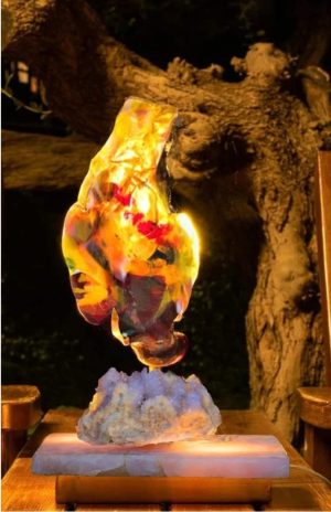 Ruby Flame on Amethyst